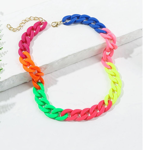 Collier de haute qualité en résine et combinaison colorée avec collier de bijoux d'accessoires de mode au coût le plus bas - Product Image 1