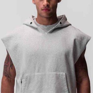 Haut sans manches tricoté pour homme, grande taille, respirant et confortable, style streetwear, coupe oversize, épaules tombantes - Product Image 2