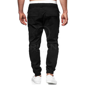 Low Price Men's Straight Casual Lightweight Mid Waist 100% Cotton Breathable Eco-Friendly Cargo <b>Pants</b> - Product Image 2