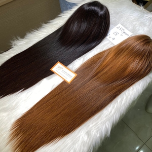 วิกผมแท้แบบเส้นผมคู่สีน้ำตาลเข้มสีดำ100% ผมต่อจากเวียดนาม - Product Image 5