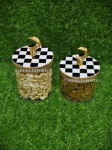 Nuevo Recipiente de Almacenamiento de Frutos Secos 2026, Tarro y Bandeja de Nácar, Decoración de Mesa, Recipiente Transparente Personalizado Hecho a Mano - Product Image 5