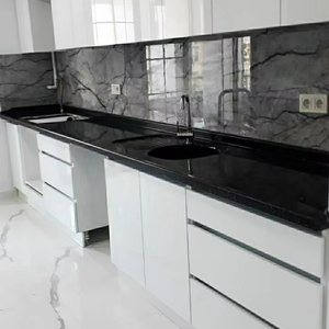 Phong cách màu đen đá cẩm thạch nhân tạo thiêu kết bảng đá khối hiện đại cho nhà và văn phòng nhà bếp và phòng tắm nội thất - Product Image 1