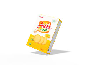 ATELA 342G Crackers de maíz crujiente Sal baja en grasa y bocadillos dulces empaquetados en caja o bolsita Vietnam Venta al por mayor OEM ODM Fabricante - Product Image 3