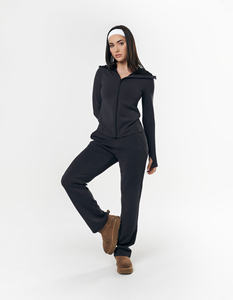 Respirant personnalisé noir goutte épaule femmes pêches à capuche anti-rides et respirant sweats à capuche femmes sweats à capuche zippés - Product Image 3