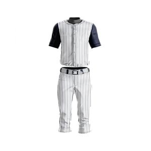 Dernier modèle Nouveaux services OEM Uniforme de baseball en polyester 100% imprimé uni Ensemble maillot et short avec impression de logo personnalisée - Product Image 5