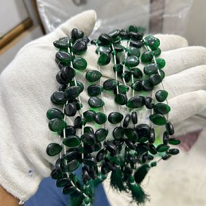 ลูกปัดแก้วควอตซ์สีเขียวสำหรับทำเครื่องประดับอัญมณีชิ้นเดียวแบบหลวม - Product Image 6