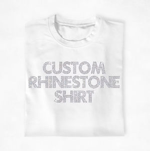 T-shirts surdimensionnés personnalisés unisexe pour l'été 220 grammes poids solide motif décontracté Style strass transfert T-Shirt - Product Image 4