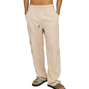 Men's Casual Breathable Cotton Baggy <b>Trouser</b> Mid Waist Straight Pattern Fleece Lining Customizable High Quality <b>Winter</b> Wholesale - Product Image 1