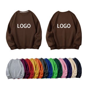 Vente directe d'usine de haute qualité pur coton 100% polyester sweat hommes large col rond sweat unisexe - Product Image 1