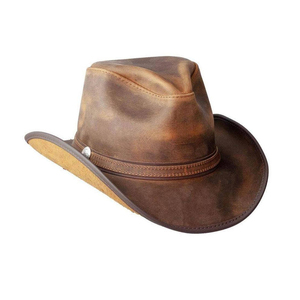 Nuevos sombreros de vaquero de cuero al aire libre para hombres de vaquero occidental personalizados Sombreros de vaquero en cuero genuino Sombreros de moda al por mayor - Product Image 1
