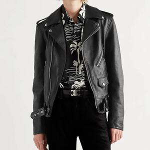 Hot <b>Sale</b> High Quality Men's Leather Jacket Plus Size Standing Collar Zipper Leather Jacket Men - Product Image 1
