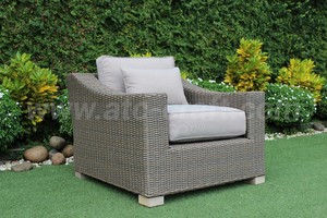 Ocio 3-1-1-1 Asientos Medio redondo HDPE Juego de sofás de mimbre Estilo 2 para jardín al aire libre Patio Sala de estar Hoteles RASF-125 - Product Image 4