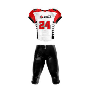Vente en gros d'uniformes de football américain 100% polyester respirants ensembles de vêtements de sport imprimés en 3D de grande taille avec technique de sublimation - Product Image 6