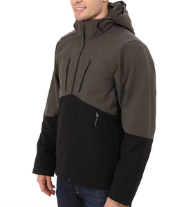 Veste Softshell Réversible de Grande Taille pour Hommes Hiver Imperméable Coupe-Vent Respirant Doux Fermeture Éclair Stand Lettre Imprimer Skinny - Product Image 4