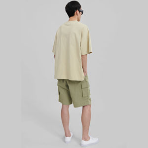 Top des tendances nouveau Style été Vintage 250gsm microfibre coton Boxy Fit manchette imprimé personnalisé surdimensionné goutte épaule t-shirt - Product Image 3