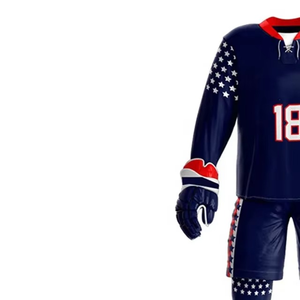 Uniforme de hockey sur glace unisexe avec logo personnalisé, vêtements de sports d'équipe, sublimation, vente en gros d'uniformes de hockey sur glace à bas prix - Product Image 3