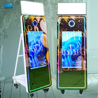 Machine Photobooth Miroir Magique 32 Pouces avec Appareil Photo Reflex Numérique et Imprimante pour Mariages, Fêtes et Location d'Événements
