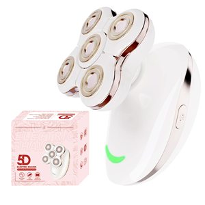 Maquinilla de Afeitar Eléctrica 5D Impermeable para Mujeres y Hombres, Depilación Indolora en Piernas, Zona del Bikini, Cabeza y Brazos, Afeitadora Rotatoria IPX7 - Product Image 5