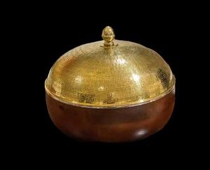 El juego de cazuelas de madera redondas de estilo árabe de lujo al por mayor incluye suministros de olla caliente de metal diseño personalizado y forma redonda - Product Image 5