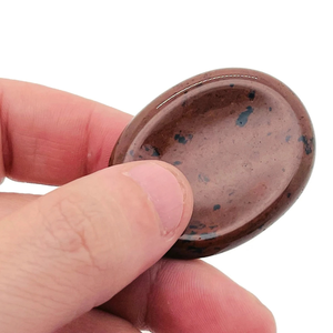 Pierres d'inquiétude en obsidienne acajou faites à la main pierres de poche en cristal naturel pour la méditation de guérison et le soulagement du Stress-approvisionnement en gros - Product Image 4