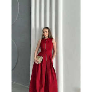 Vestido suéter sin mangas con detalle de cremallera para mujer, modelo 2522 - Product Image 1