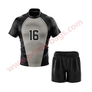 Conception personnalisée Respirant 100% Polyester Rugby Uniforme Ensemble Impression numérique Unisexe Cordon Pantalon Vente en gros Football League Wear - Product Image 2