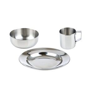 Ensemble d'assiettes à dîner en acier inoxydable pour lave-vaisselle vaisselle en gros assiettes plats assiettes de service alimentaires - Product Image 1