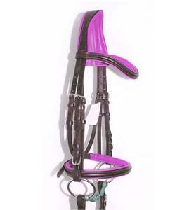 Brida anatómica Freeway Stellar AQUAMARINE BLUE Crystal Piping BLING Patente Hot Multi Color Cuero genuino Caballo Brida - Product Image 2