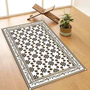Gold Islamic Prayer <b>Rug</b>: Non-Slip Muslim Home Decor, Printed <b>Rug</b>,Nonwoven <b>Thin</b> <b>Rug</b> - Product Image 2