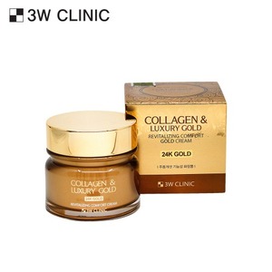 Crema Facial de Lujo 3W Clinic Gold 100ml con Ácido Hialurónico, Vitamina C, Niacinamida, Glicerina y Hierbas, con un Alto Contenido de Agua - Product Image 1