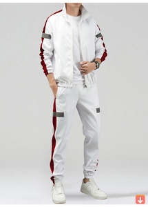 Vente en gros de 2 pièces de survêtement de sport pour homme en coton/polyester, imprimé sur mesure, grande taille, écologique, respirant, séchage rapide, OEM - Product Image 6