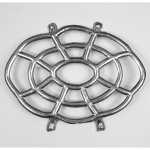 Modern Designer Golden Metal Trivet Ornate Leaf Scrollwork <b>Kitchen</b> Table Protector <b>Decorative</b> Home Dining <b>Accessory</b> - Product Image 6