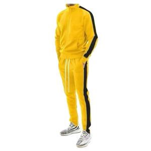 Tenue de jogging de sport avec logo personnalisé pour hommes, survêtement en polaire vierge avec col montant et techniques imprimées, vente en gros - Product Image 3