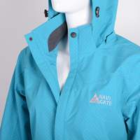 Veste imperméable réversible pour femme - FHOH - Style décontracté long - Col montant - Fermeture éclair - Coupe-vent - Respirante - Polyester