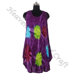 Rayon Fabric Tie Dye Dress for Women Party Wear Tie Dye Long Maxi <b>Hand</b> Made Dress With Sleeveless Tie Dye Round Neck Boho Long - Product Image 4