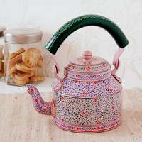 Bouilloire à thé indienne peinte à la main, solide et durable, pour la maison, le café, le restaurant, pour servir le chai traditionnel, objet décoratif, cadeau