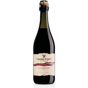 Lambrusco Emilia Amabile IGT 750ml Semi-Sweet Italian Sparkling Red <b>Wine</b> 6 Bottles Per Box From Terre Forti - Product Image 1