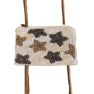 Porte-monnaie brodé de perles de rocaille tendance avec fermeture éclair, mini porte-monnaie brodé de perles de rocaille décoratives - Product Image 3