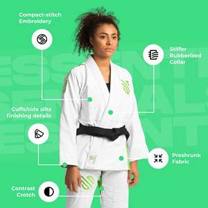 Léger BJJ Gi Logo personnalisé Kimono de Jiu Jitsu brésilien Usine OEM Tissu de tissage de perles Vêtements d'entraînement durables - Product Image 2