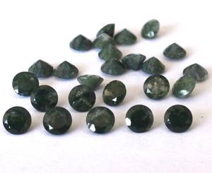 Agate mousse naturelle de qualité supérieure, 3 mm, ronde, facettée, qualité supérieure, agate mousse en vrac de qualité supérieure - Product Image 2