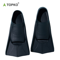 Palmes de natation en silicone de haute qualité TOPKO, entraînement au snorkeling, réglables pour adultes et enfants, chaussons de plongée