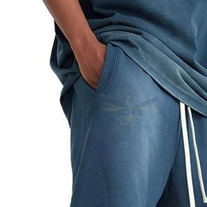 กางเกงขาสั้นสีล้วนสำหรับผู้ชายกางเกงขาสั้นสีจางแบบลำลอง - Product Image 4
