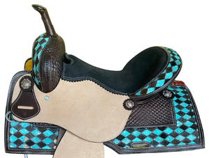 Venta caliente Sillín de barril de cuero genuino Sillín de carreras inglés Diseñador de calidad Sillín de caballo de cuero occidental - Product Image 6