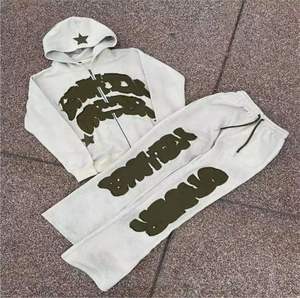 เสื้อวอร์มผ้าฝ้าย100% ผู้ชายทรงโอเวอร์ไซส์กำหนดได้เองพิมพ์ลายสกรีนโลโก้ตามสั่ง - Product Image 3