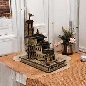 <span class=keywords><strong>Mdf</strong></span> Nâu gỗ ayodhya RAM mandir <span class=keywords><strong>3D</strong></span> mô hình (5 inch) cho trang trí nội thất Quà Tặng gỗ thủ công mỹ nghệ hộp gỗ tường dấu hiệu - Product Image 1