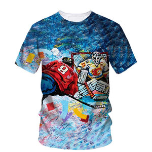 Camiseta de algodón 100% de alta calidad para hombre, Camisetas estampadas de manga corta con cuello redondo totalmente personalizables, diseño de impresión personalizado - Product Image 5