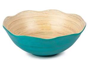 Cuenco de bambú de nuevo diseño de tamaño personalizado 2022, forma de flor moderna para ensalada/Decoración de aperitivos, artículo popular de Vietnam a precio barato - Product Image 6