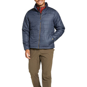 Veste à logo personnalisé pour hommes Manteau résistant à l'eau à capuche de haute qualité Vestes gonflées chauffantes légères et coupe-vent compressibles - Product Image 4
