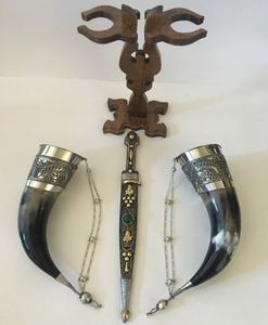 Artesanías naturales de alta calidad, estilo náutico Vikingo, soporte para taza de cuerno para beber, diseño Animal pulido, artesanal - Product Image 6