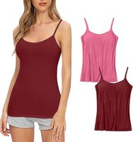 Débardeur de sport pour femme avec logo personnalisé, col carré, dos en U élégant, soutien-gorge intégré, idéal pour le yoga et le fitness, en tissu élastique